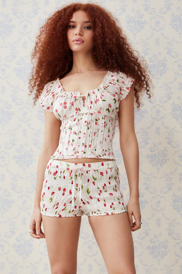 Kimchi Blue Alice Cherry Print Bloomers | Urban Outfitters UK