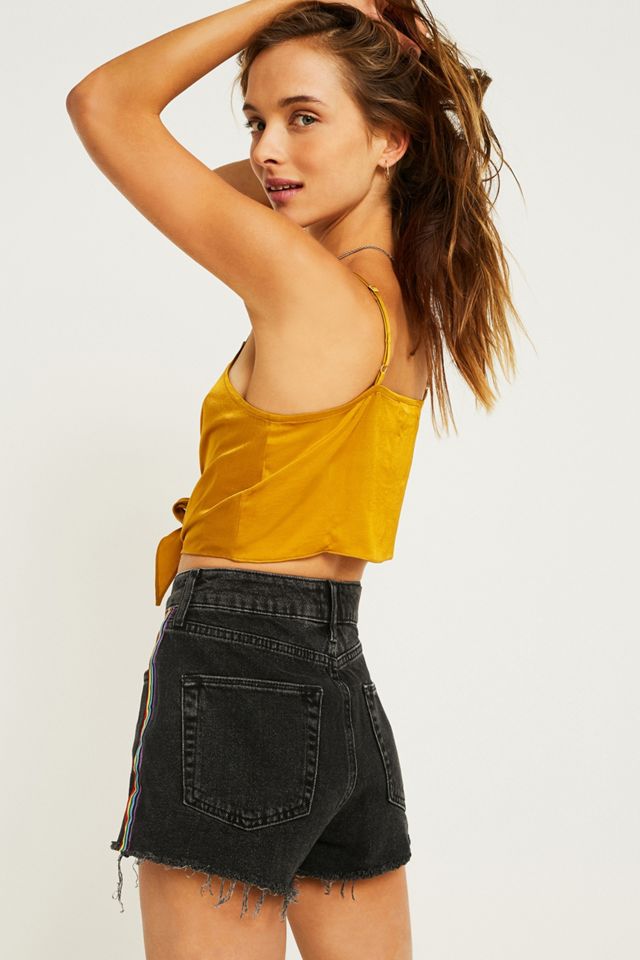 BDG Rainbow Side Stripe Mom Denim Shorts #2