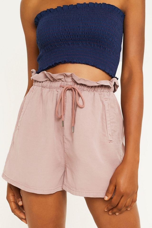 BDG Lilac Paperbag Waist Shorts #1