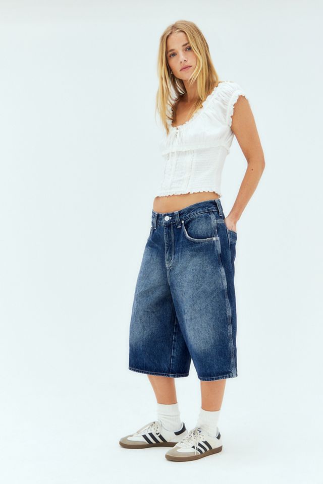 BDG Nicola Indigo Denim Longline Jorts #1