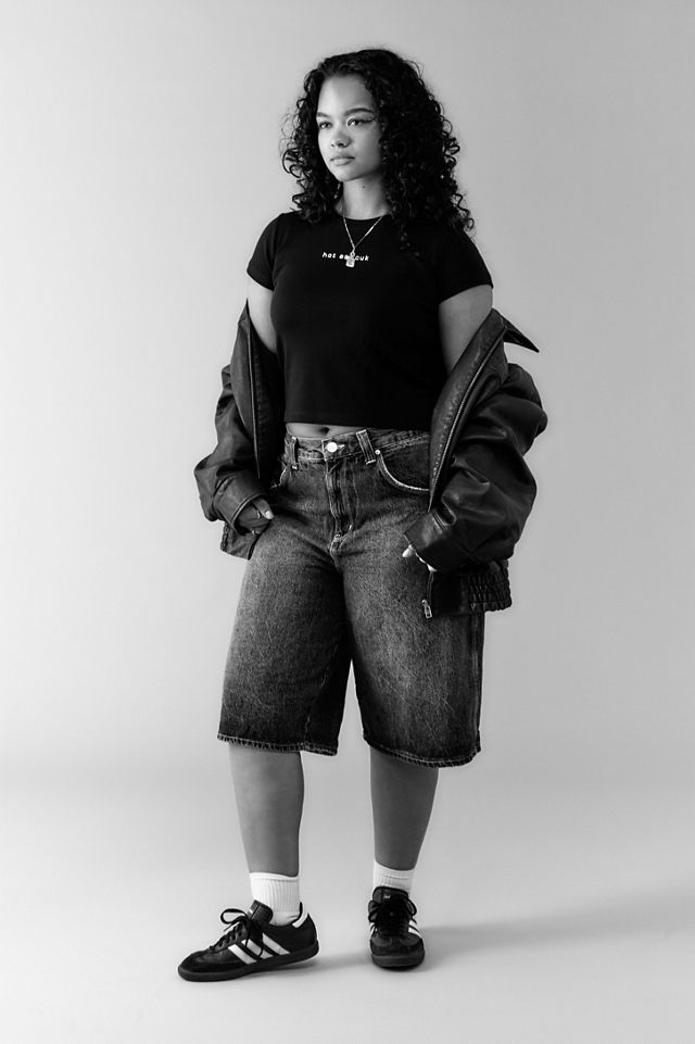 BDG Nicola Indigo Denim Longline Jorts #4