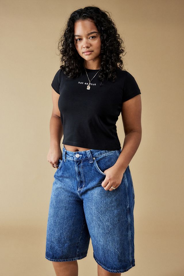 BDG Nicola Indigo Denim Longline Jorts #8