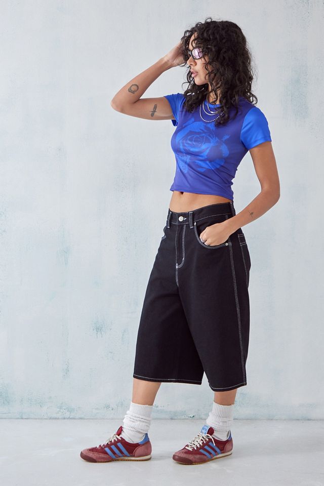 BDG Black Denim Nicola Longline Jorts #3