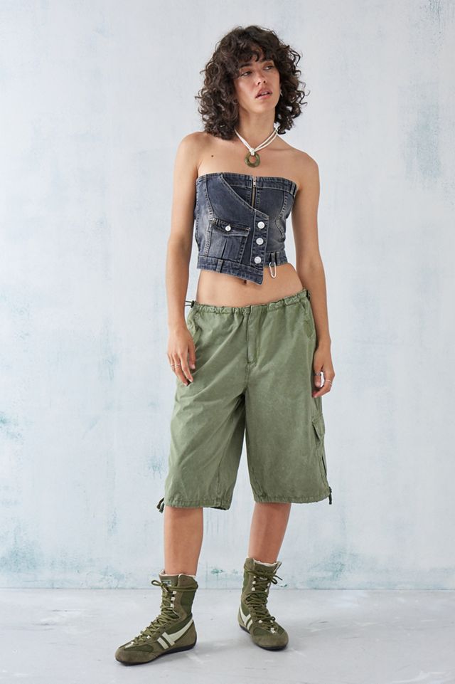BDG Pantaloncini Khaki Longline Baggy Tech #1