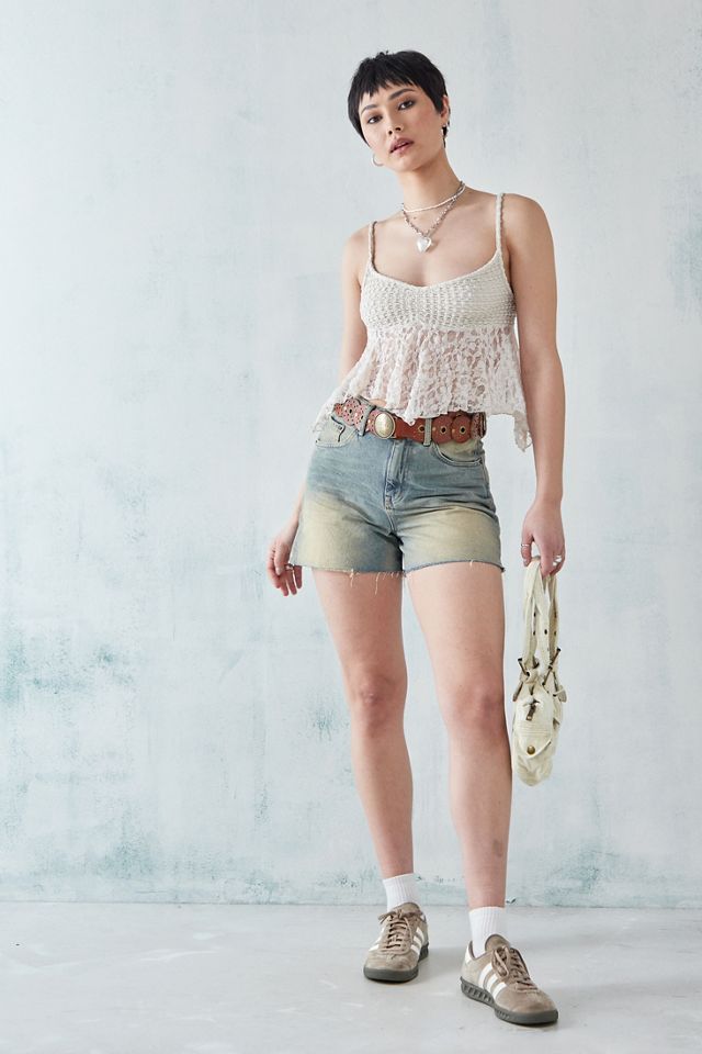 BDG Washed Blue A-Line Shorts #1
