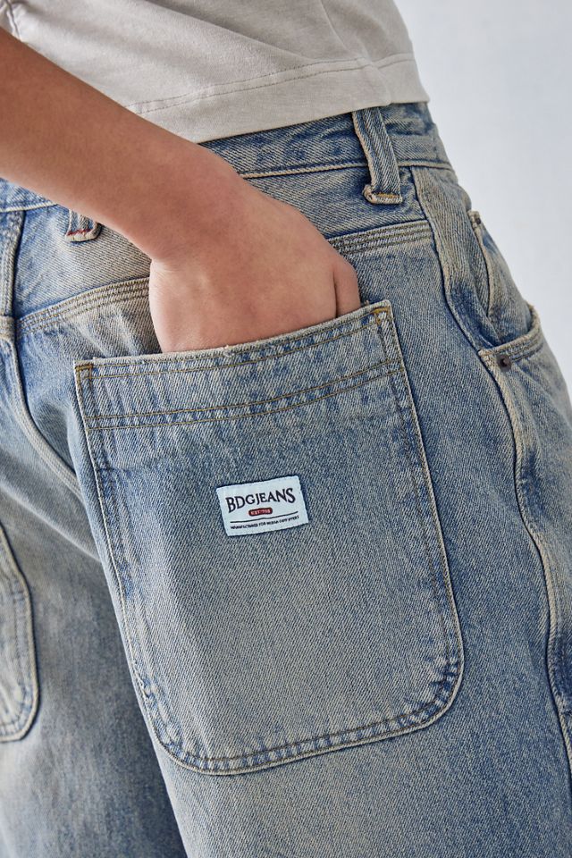 BDG Light Wash Denim Nicola Longline Skate Shorts #2