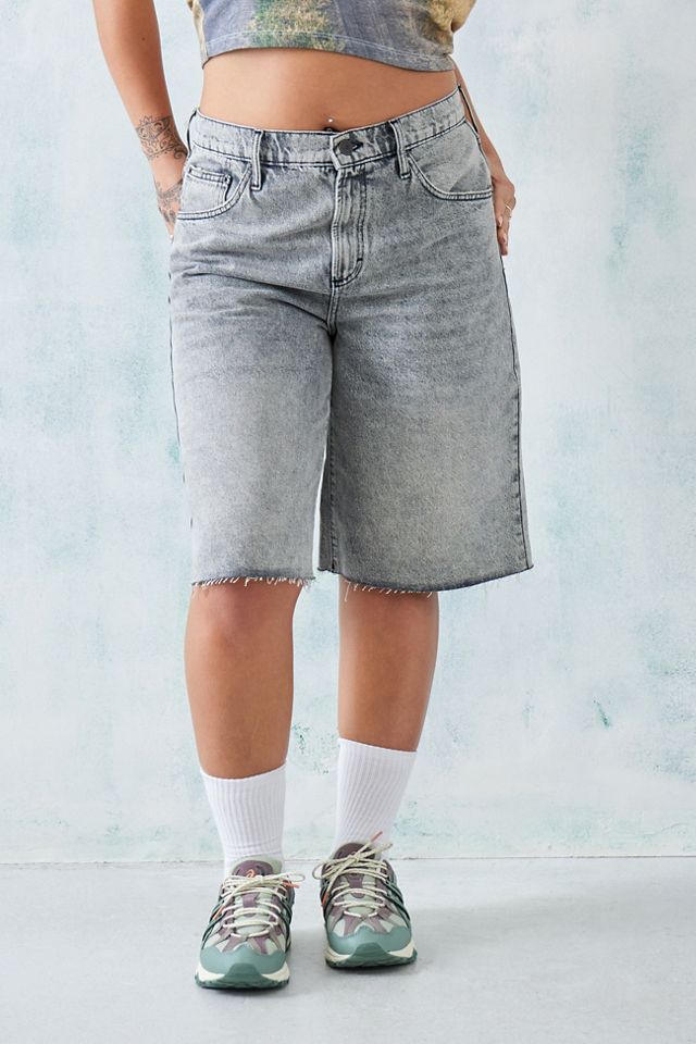 BDG Grey Tint Missouri Longline Denim Shorts #1