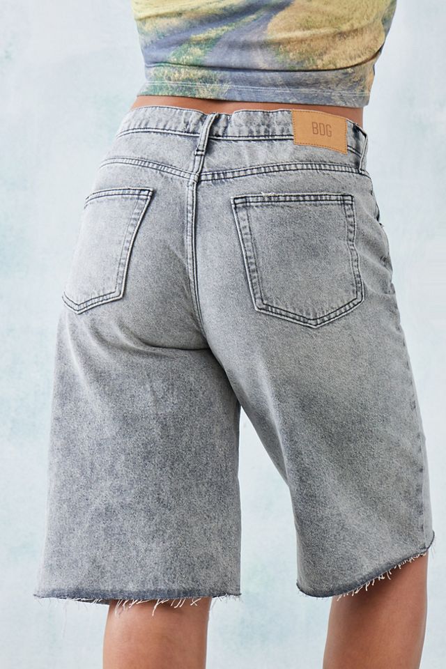 BDG Grey Tint Missouri Longline Denim Shorts #2