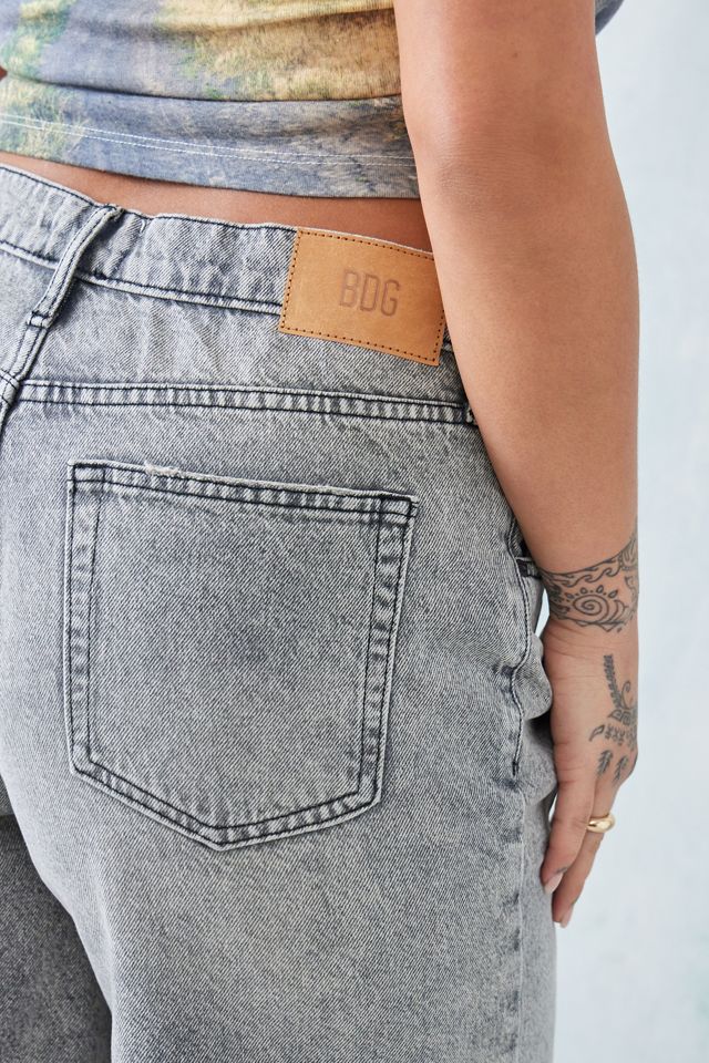 BDG Grey Tint Missouri Longline Denim Shorts #3