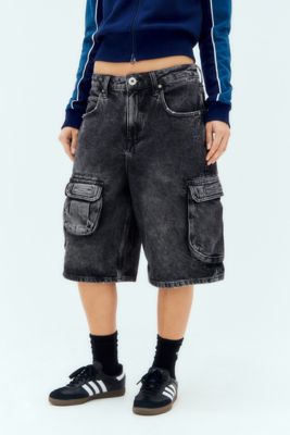 Women's Denim Shorts, Ripped, Black & Mom Jorts