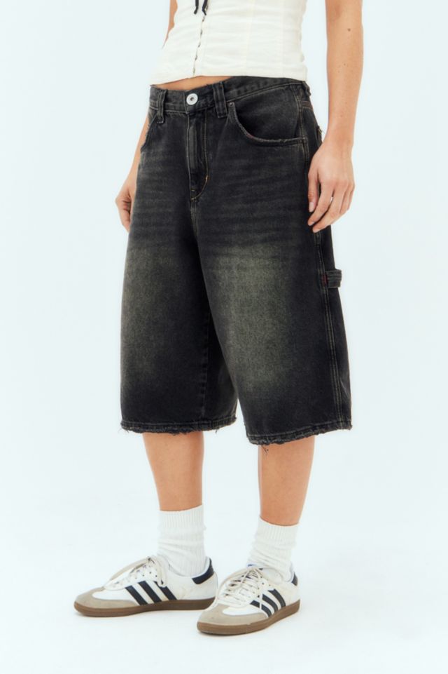 BDG Astrid Longline Washed Black Jorts | Urban Outfitters UK