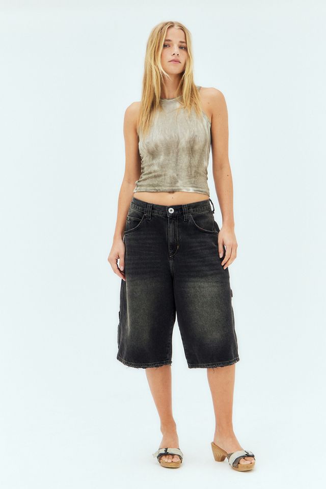 BDG Astrid Longline Washed Black Jorts  #2