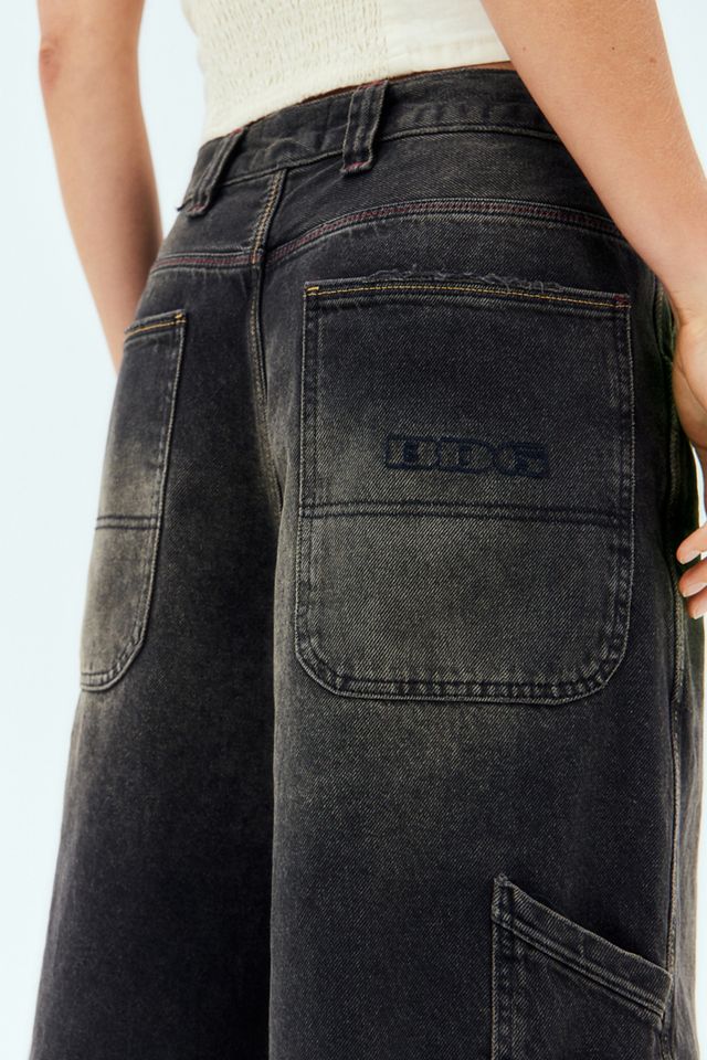 BDG Astrid Longline Washed Black Jorts  #4