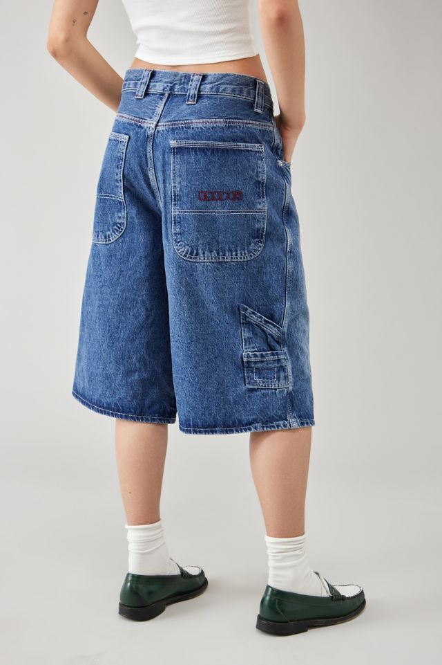 BDG Astrid Longline Washed Blue Jorts | Urban Outfitters UK