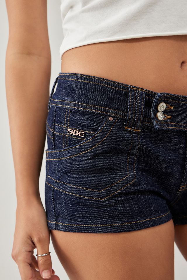 BDG Piper Dark-Wash Micro Shorts #2