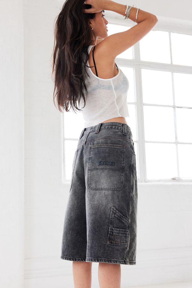 BDG Astrid Longline Washed Black Jorts #1