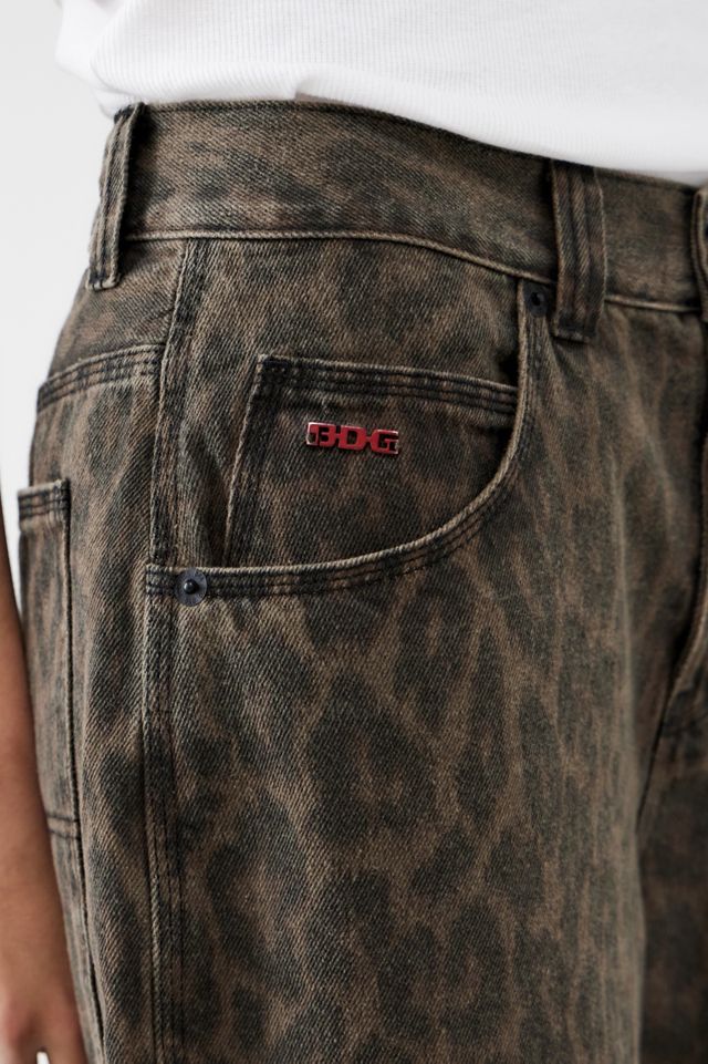 BDG Astrid Longline Leopard Print Jorts #3