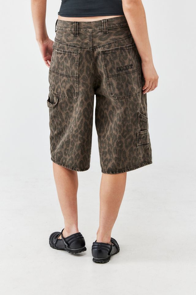 BDG Astrid Longline Leopard Print Jorts #6