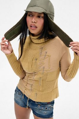 BDG Piper Eyelet Denim Shorts