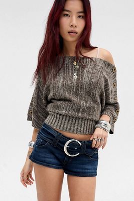 Shorts in Denim con Cintura Piper BDG