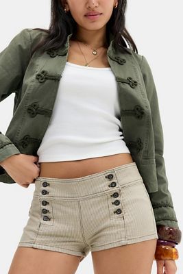 BDG Piper Ticking Stripe Micro Shorts