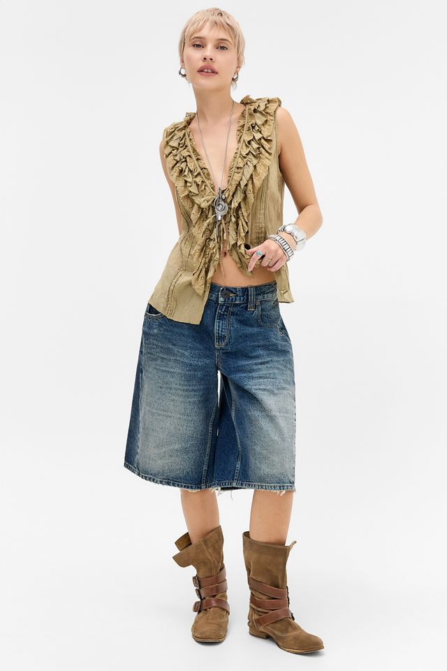 Short en jean Missouri à coutures torsadées BDG #1