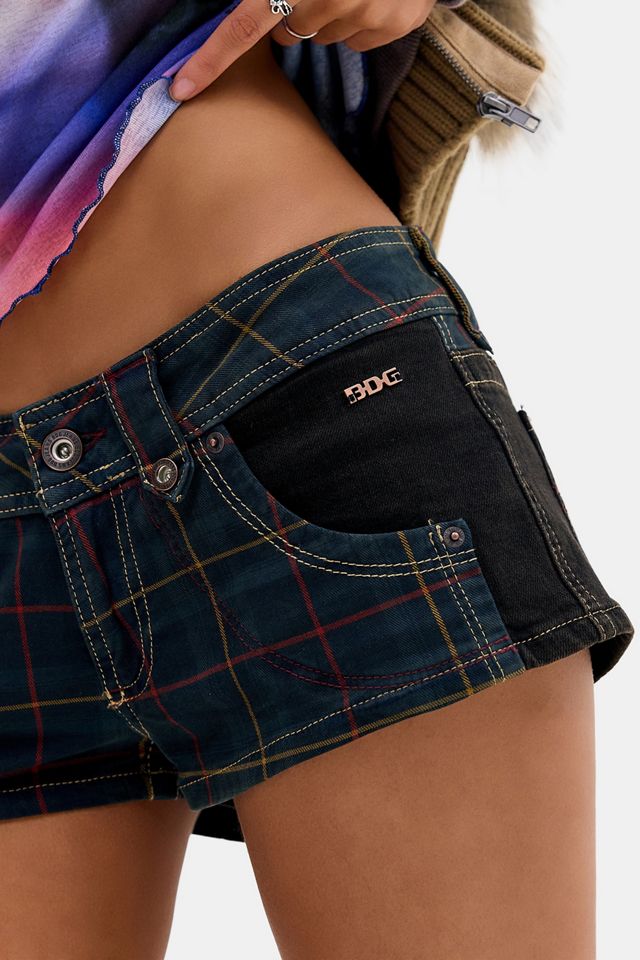BDG Zip Check Piper Mini Shorts #2