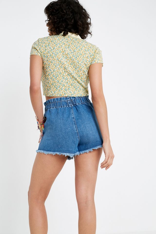 BDG Denim Paperbag High Waisted Shorts #1