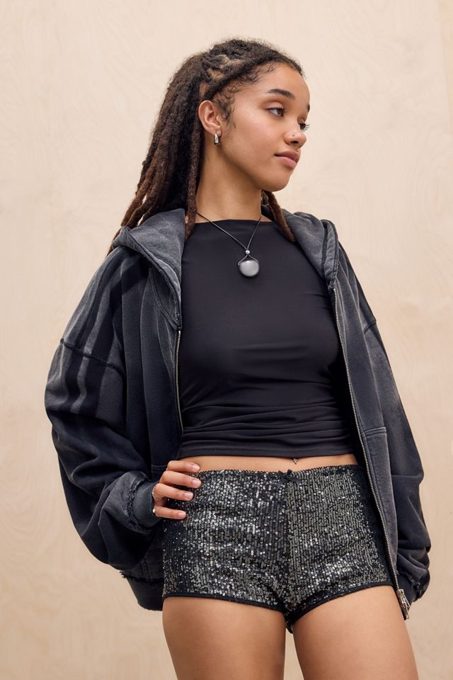 Light Before Dark Sequin Mini Shorts #2