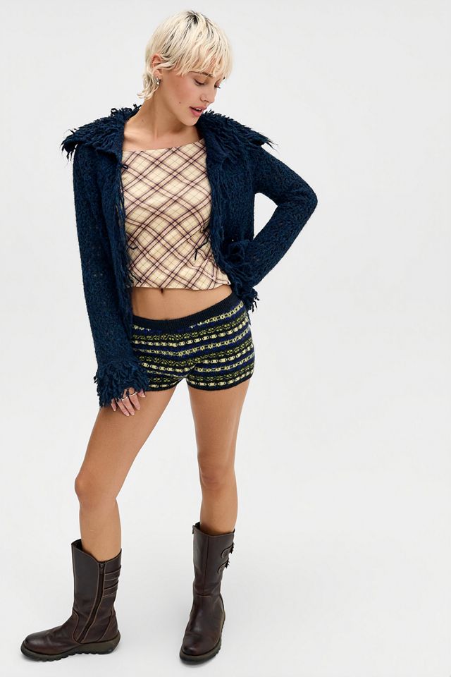 Micro-short tricoté à motif Fair Isle UO #1