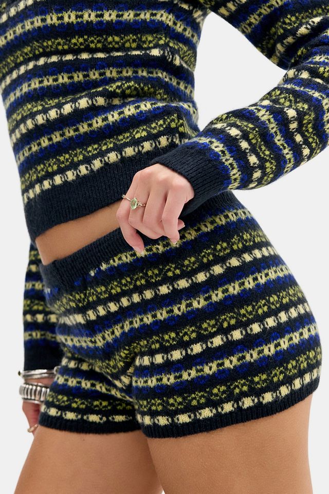 Micro-short tricoté à motif Fair Isle UO #2