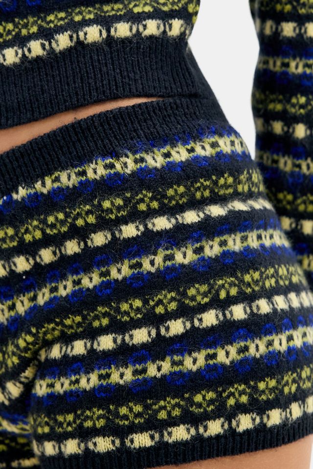 Micro-short tricoté à motif Fair Isle UO #4
