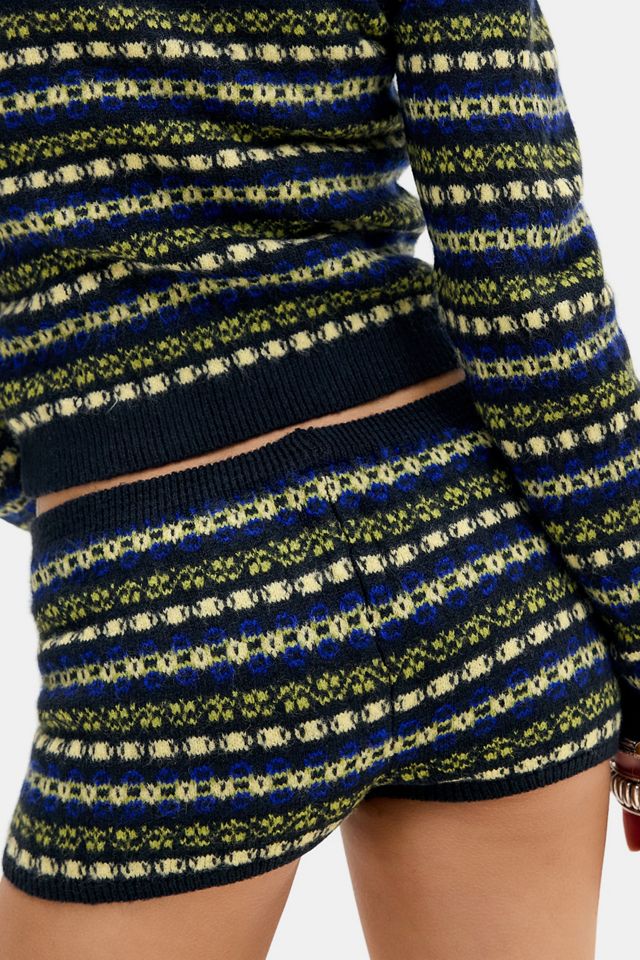 Micro-short tricoté à motif Fair Isle UO #5