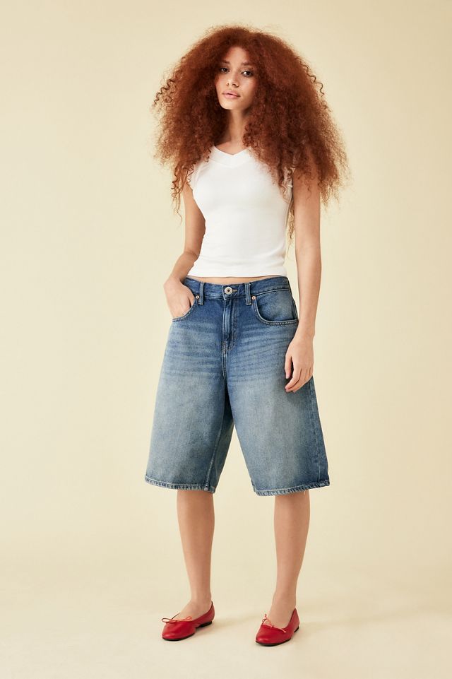 BDG Missouri Longline Authentic Light-Wash Jorts #1