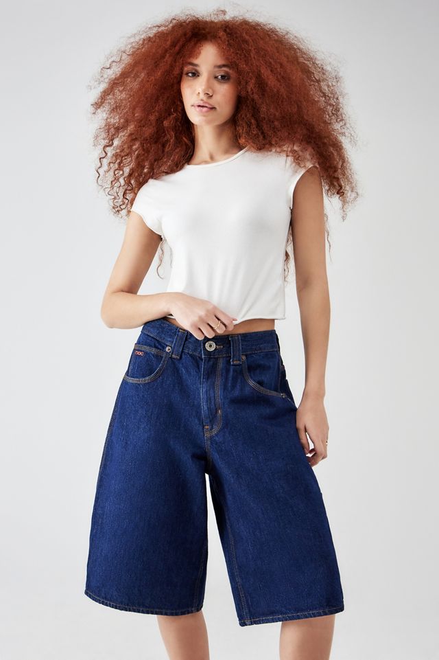 BDG Astrid Longline Dark Blue Jorts #3