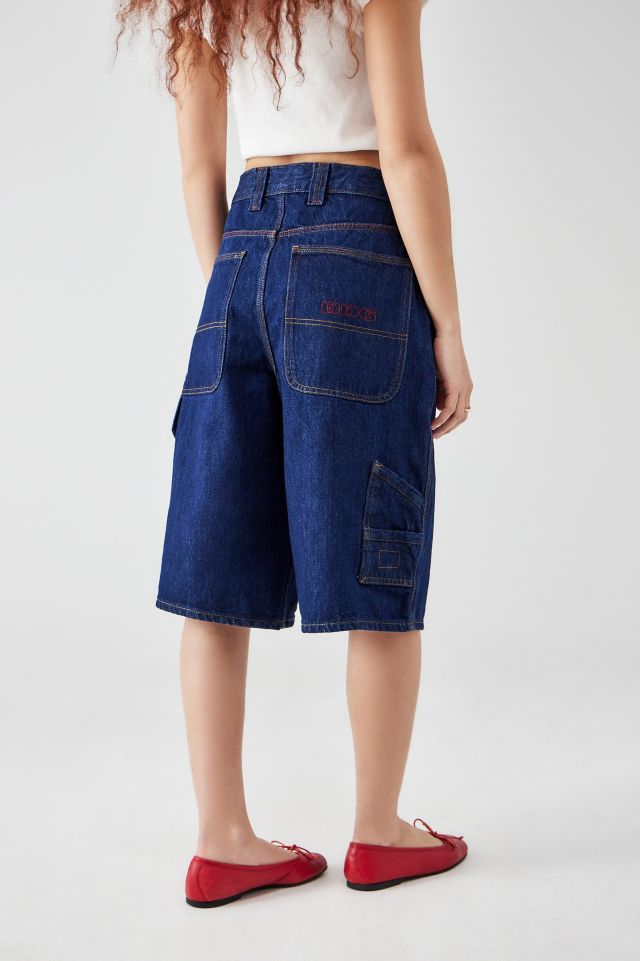 BDG Astrid Longline Dark Blue Jorts | Urban Outfitters UK