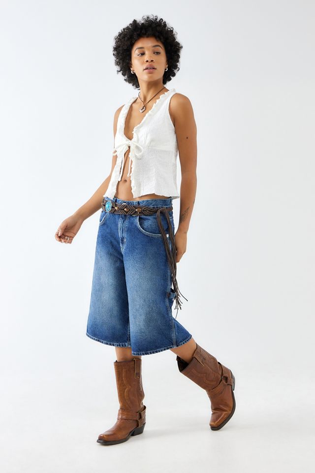 BDG Astrid Longline Blue Wash Jorts #2