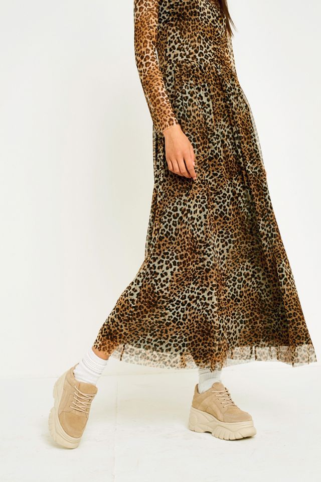 UO Leopard Print Mesh Maxi Dress #1