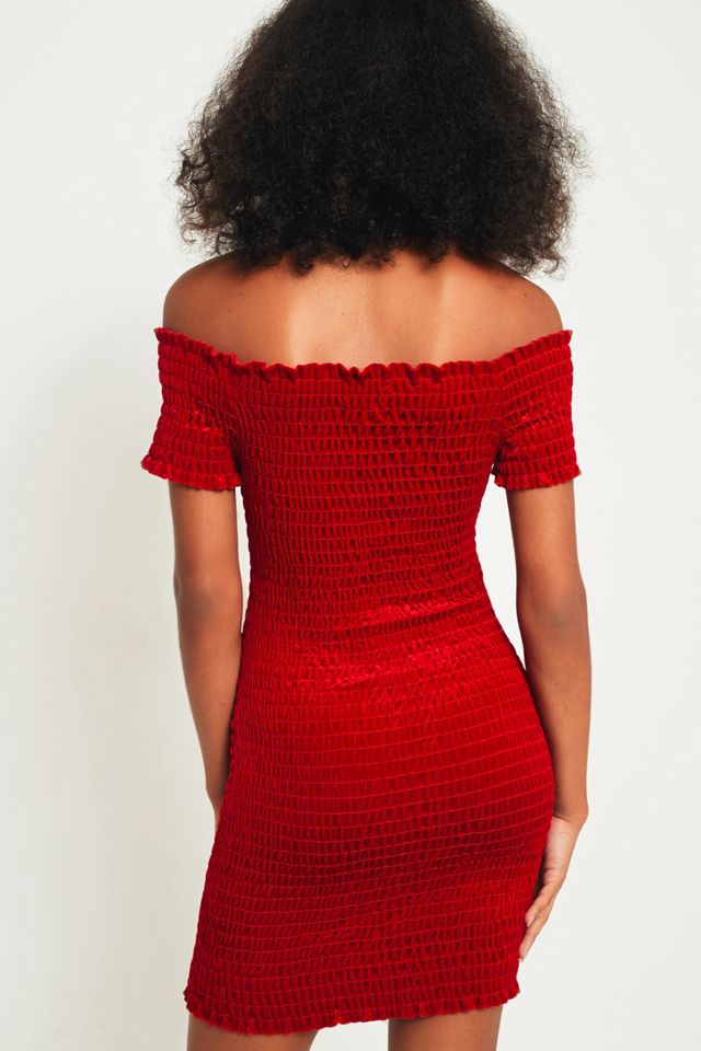 Spille & Aghi Velluto Off-the-Shoulder Bodycon Abito #3