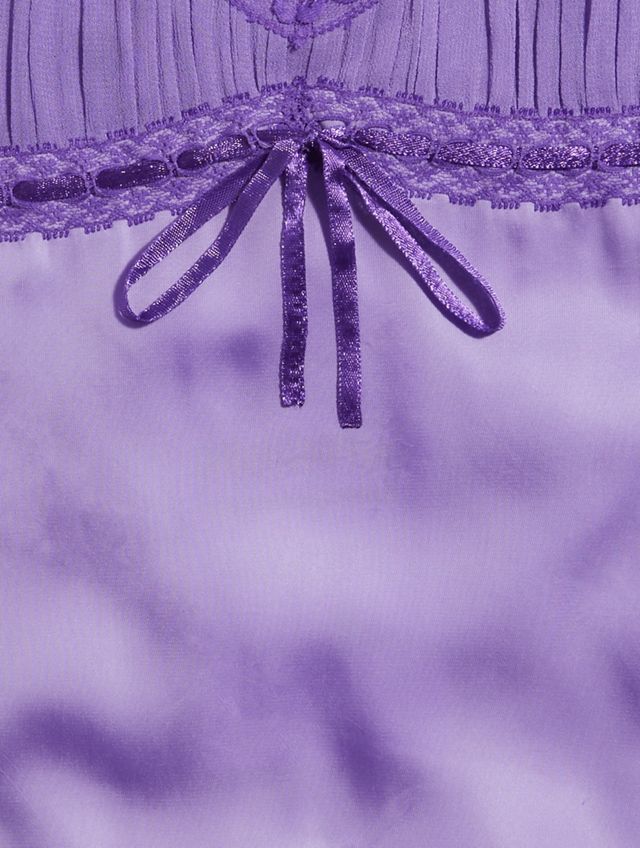 UO Purple Angela Lace & Satin Mini Slip Dress #5