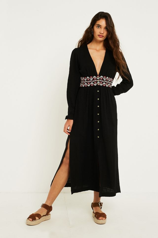 chinese dress ladies Nadine Lace-Up Back Maxi Dress