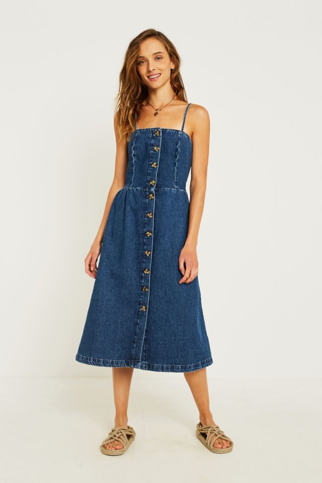 Urban outfitters denim button cheap dress