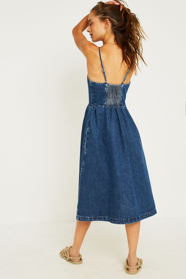 UO - Robe midi Emilia boutonnée en denim #2
