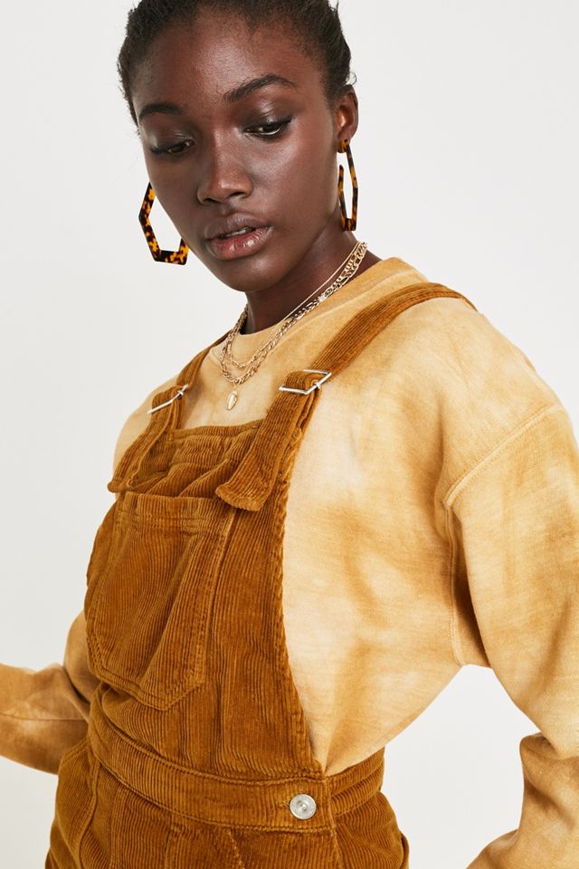 BDG Mustard Corduroy Pinafore Dress #1