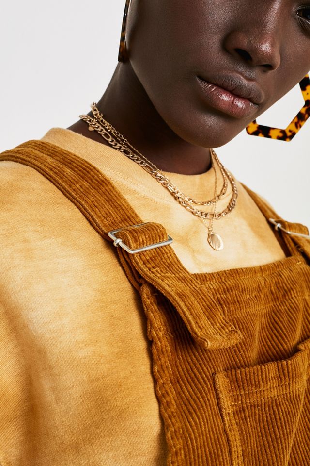 BDG Mustard Corduroy Pinafore Dress #3