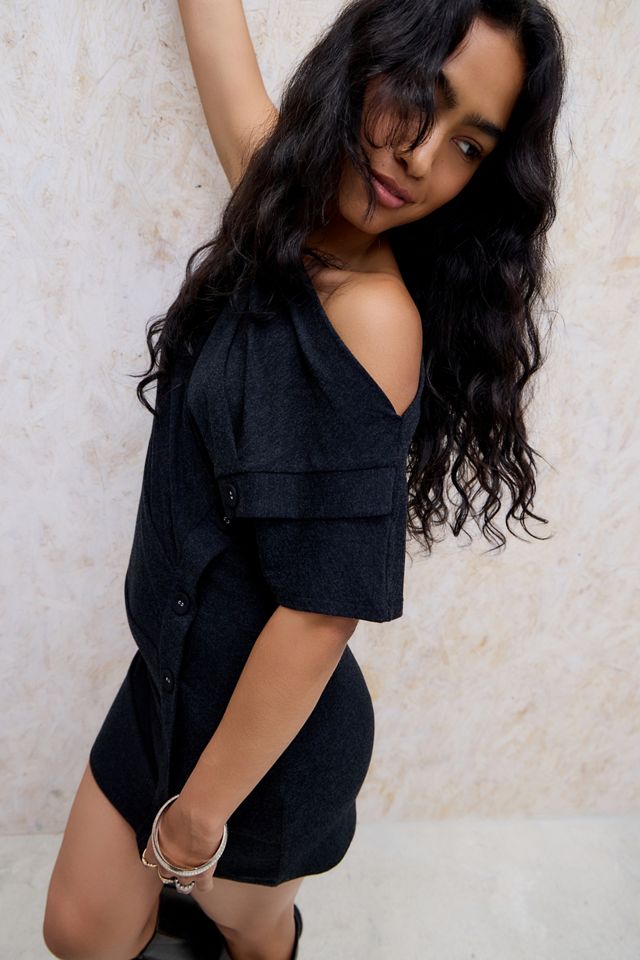 Silence + Noise Kristen Asymmetric Knit Dress #3