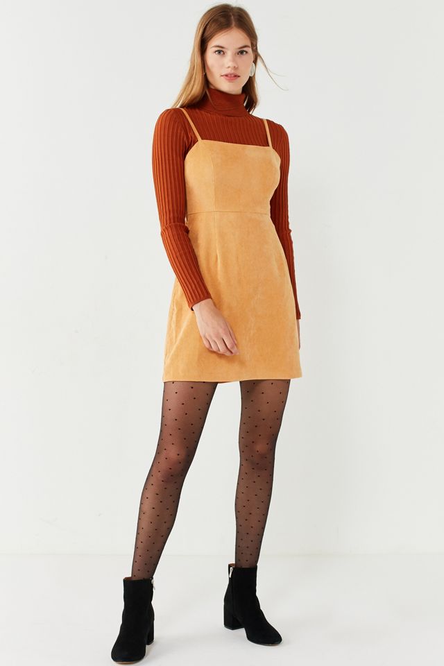 Urban Outfitters Honey Corduroy Straight-Neck Mini Dress #1