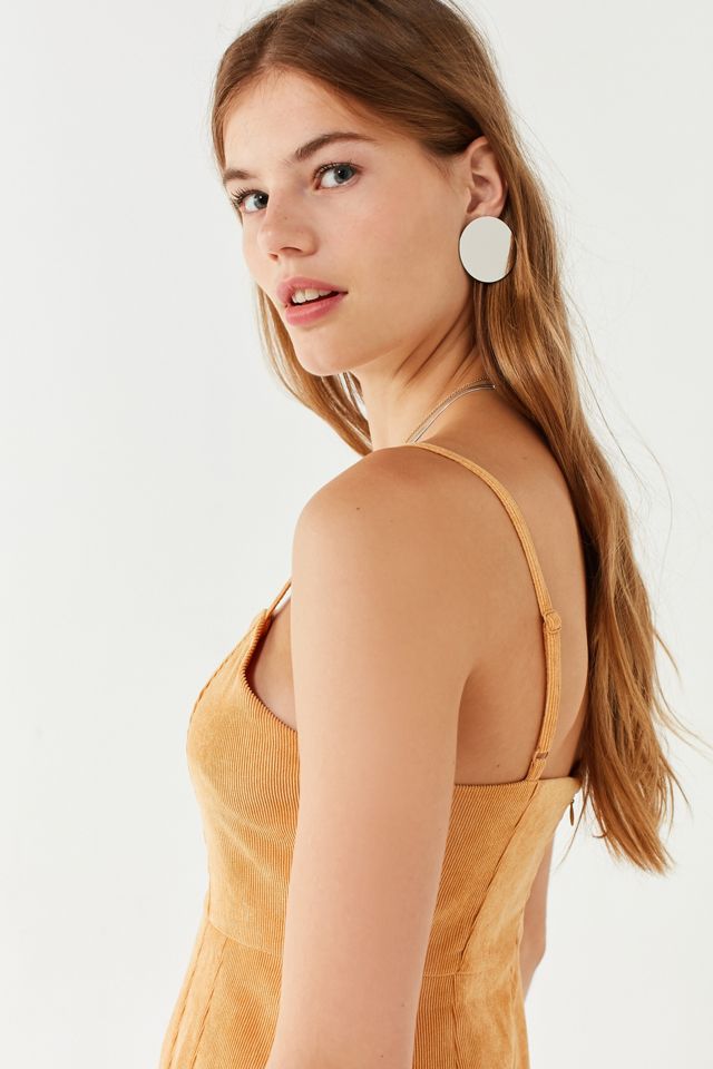 Urban Outfitters Honey Corduroy Straight-Neck Mini Dress #3