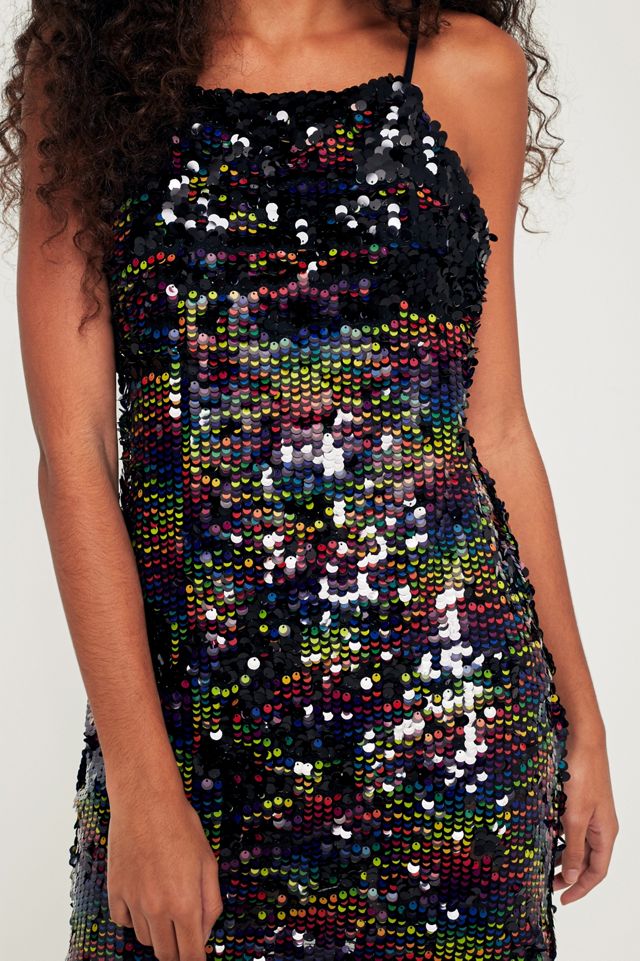 Sparkle & Fade Striped Sequin Slip Dress #2