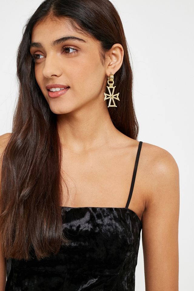 Pins & Needles Audrey Black Velvet A-Line Slip Dress #3